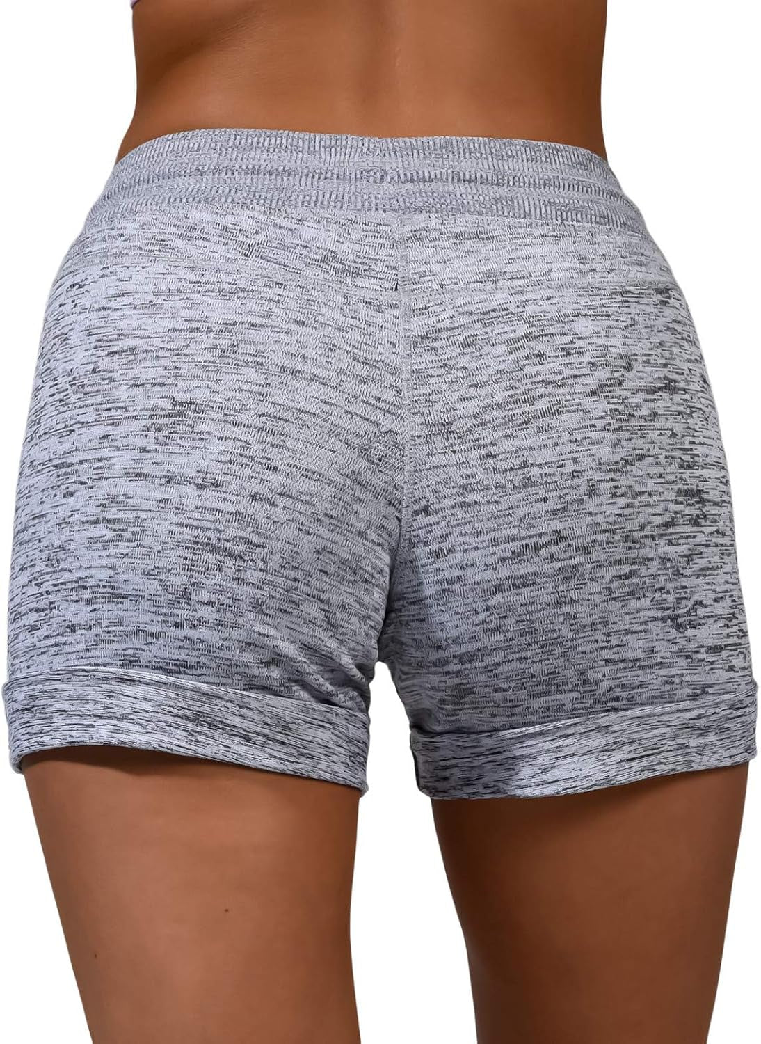 Womens Soft Sweat Shorts High Waisted Drawstring Lounge Shorts with Pockets